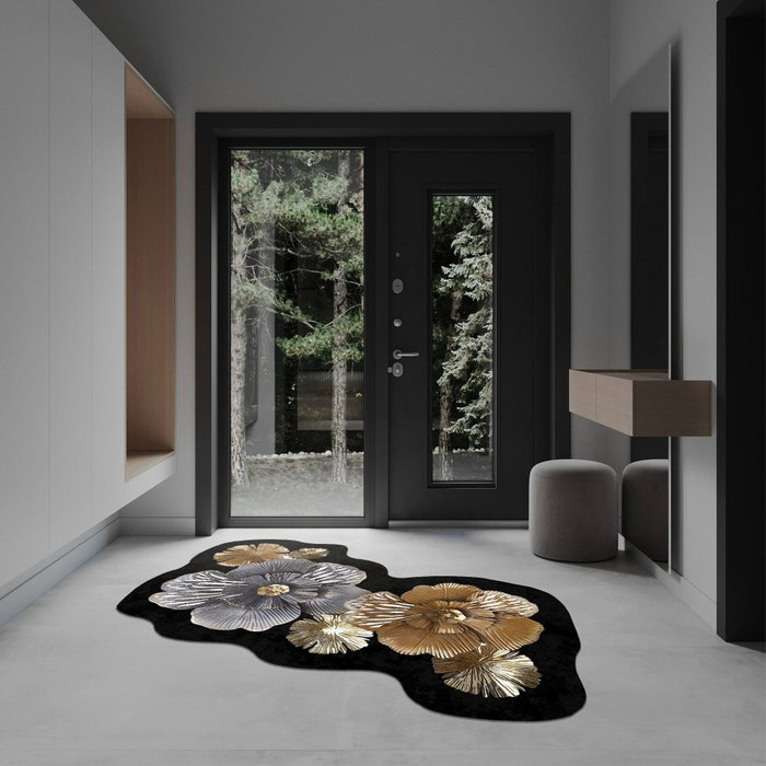 Conceptum Wookece1290 Alfombra 40 x 60 cm Gris, Marrón, Blanco y Negro Conceptum Wookece1290 Alfombra 40 x 60 cm Gris, Marrón, Blanco y Negro